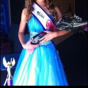 Aqua Pageant/Prom Dress